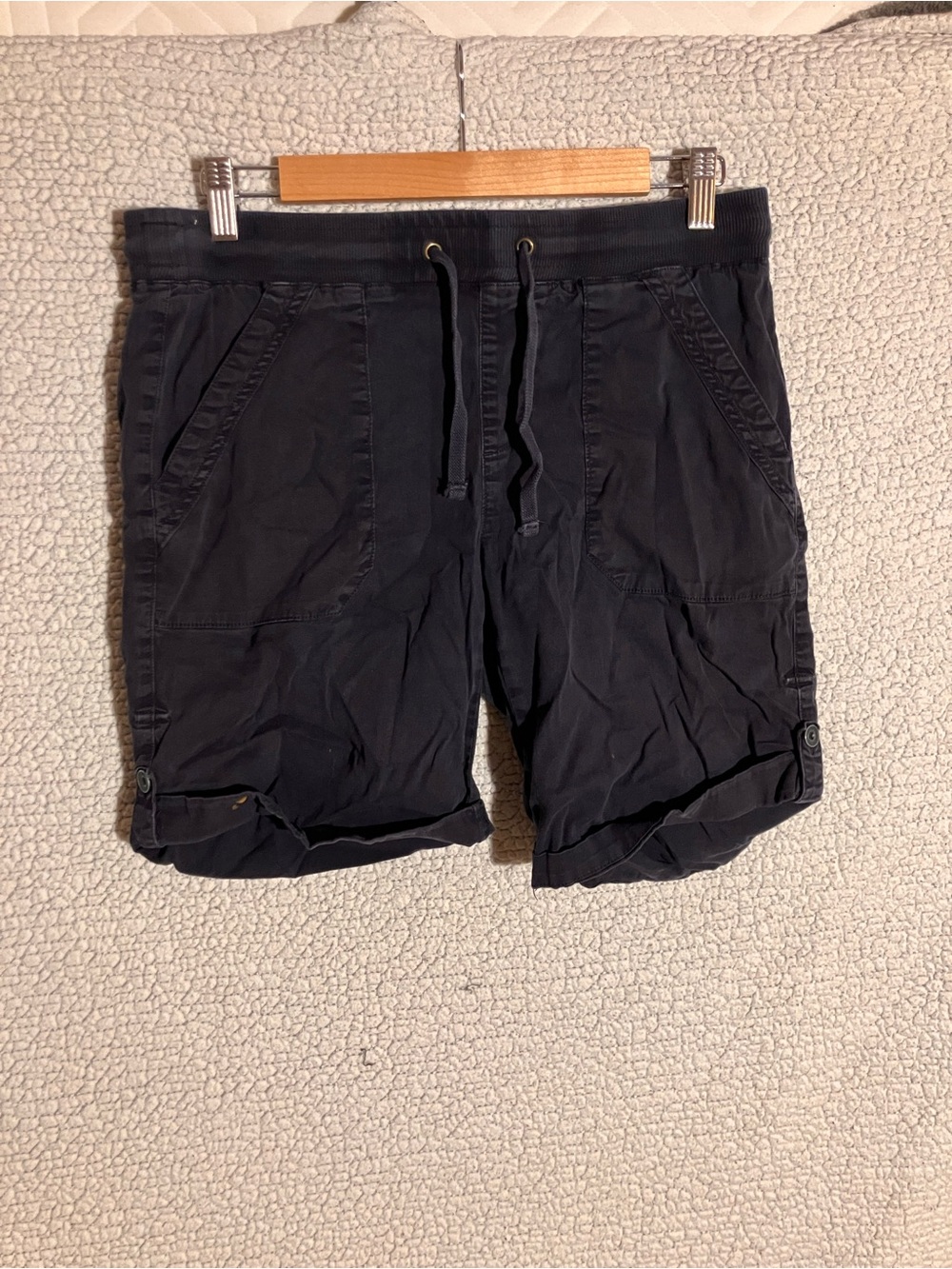 Men's Black Drawstring Casual Shorts